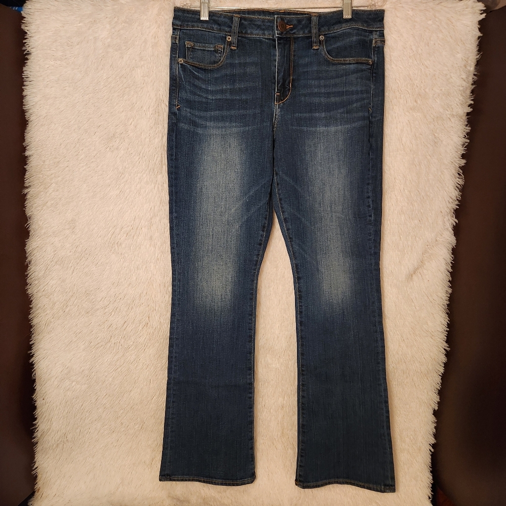American Eagle Outfitters Jeans Super Stretch Skinny Kick Women Size 12